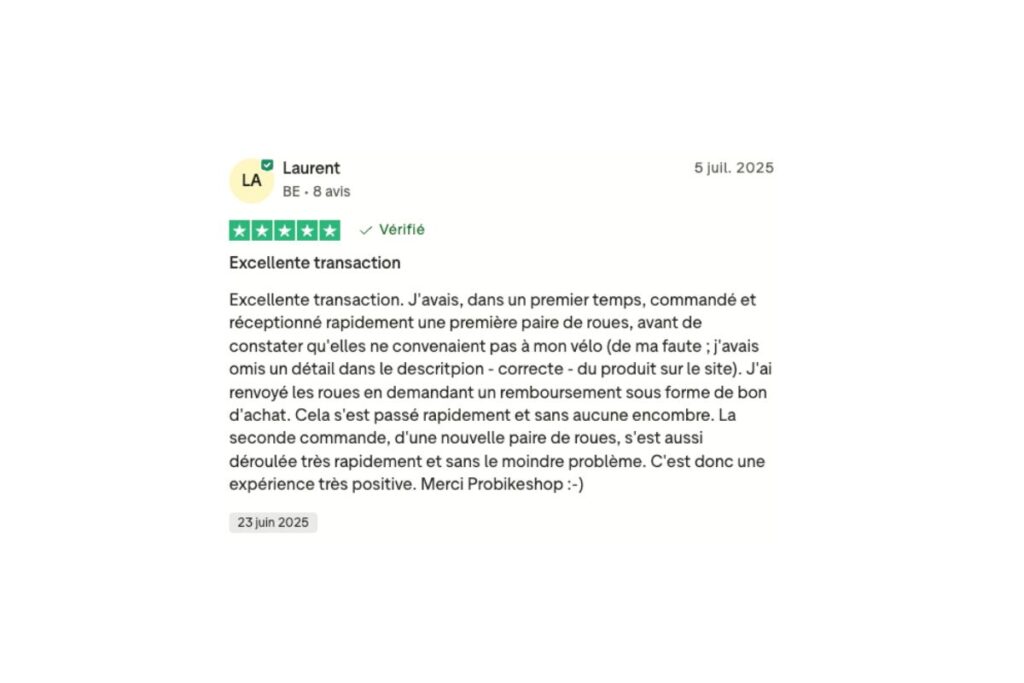 avis probikeshop trustpilot 1